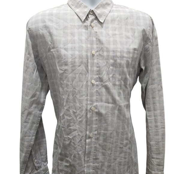 Bottega Veneta White and Grey Casual Button Down sz 50 Shirt size 46 (M) - Picture 4 of 8